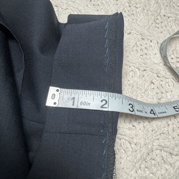 Hugo Boss Mens Modern Fit Wool Pants Size w36 L31 Navy Blue Flat Front Trousers - Picture 12 of 12